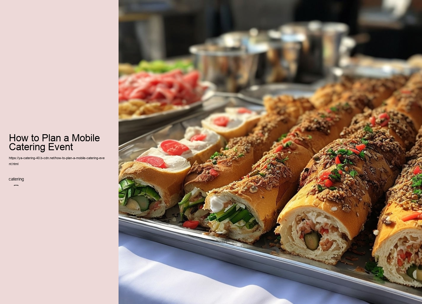 How to Plan a Mobile Catering Event